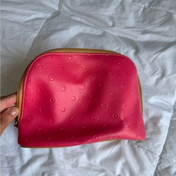 Estée Lauder Pink Mini Cosmetic Bag – Travel Makeup Pouch with Zipper, 8.5” - Picture 8 of 10